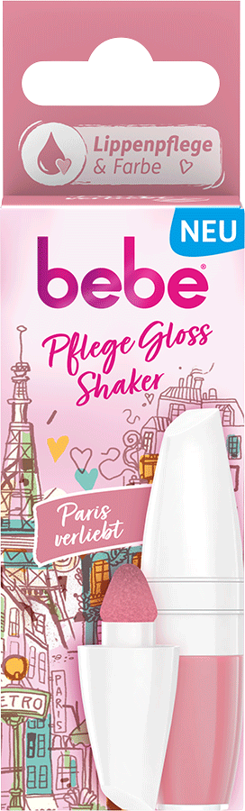 bebe Lippenpflege - Pflege Gloss Shaker Paris – Lippenpflege mit Farbe - Rosa