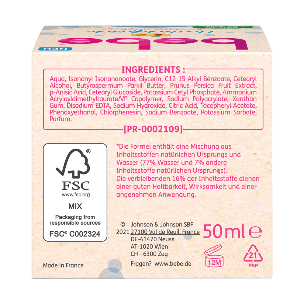 bebe Gesichtspflege – Herrlichfrisch Feuchtigkeitspflege - Feuchtigkeitscreme fuer normale Haut mit 24h Wirkung